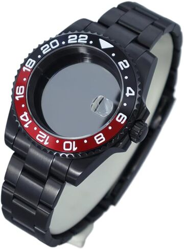 FEIYASHI Modified Black PVD 40mm Steel Watch Case Sapphire Glass for NH34 NH36 NH35 8215 ETA2824 PT5000 Movement Parts in Kuwait