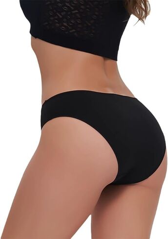 4 Pack Women's Stretch Cotton Bikini Panties - Low Rise Sexy Breathable Underwear for Women in Saudi Arabia