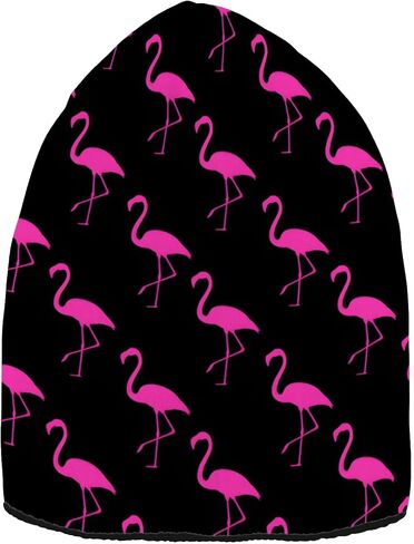 قبعات ALAZA Flamingo الوردية الساخنة للرجال قبعات متماسكة قبعة شتوية دافئة للنساء ناعمة وخفيفة الوزن in Saudi Arabia