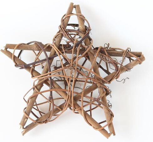 3PCS Stars Wicker Rattan Star Grapevine Wreath 4 Inch Shaped Rattan Wreath Garland Decoration for Christmas Holiday Craft or Wedding Supplies in Saudi Arabia