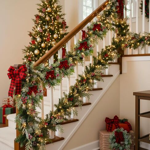 Erizhaltic 4 Pcs 9.5" Mini Christmas Wreath for Cabinets, Christmas Wreath for Kitchen Decor, Mini Wreaths with Ribbon and Cherry, Door or Kitchen Decor in Saudi Arabia