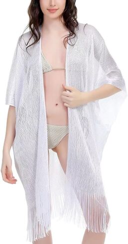 Nonakgado Sparkle Metallic Evening Shawls for Women formal Party Dresses Beach Travel Cardigan Shawl Wrap for Swimsuit in Saudi Arabia
