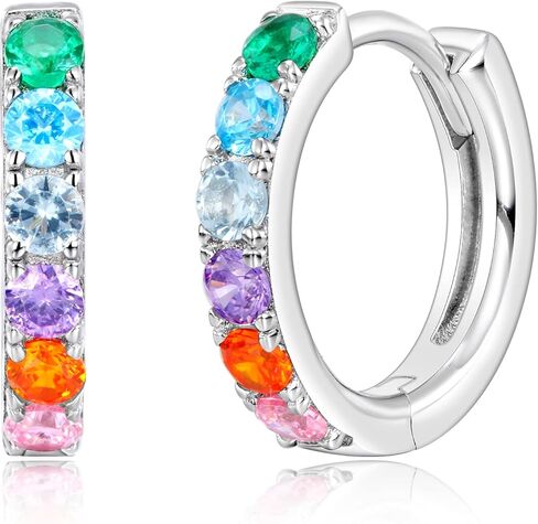 WES Rainbow Earrings Hoop Earrings for Women for Adult in Kuwait
