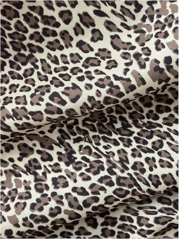 GORGLITTER المرأة ليوبارد الفهد السراويل واسعة الساق Y2k مضيئة Shirred جرس أسفل Paperbag بنطلون in Kuwait