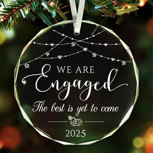 FUCDTEFC Engagement Gift for Couples 2025, Just Engaged Ornament, The Best is Yet to Come - Engaged 2025, Wedding Bridal Shower Gifts, Just Married Gifts for Newlywed Couple, Bride, Women, Her in Saudi Arabia