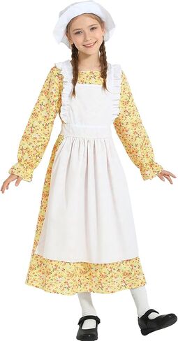 فستان Wizland Girls Colonial Pioneer مع مريلة وقلنسوة in Kuwait