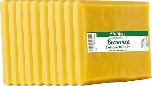 Stakich Yellow Beeswax Block - Natural, Triple Filtered - 2 Pound in Saudi Arabia