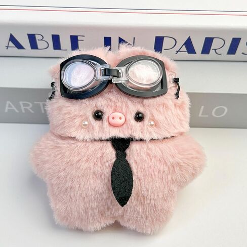 Cute glasses pink pig keychain bag pendant in Saudi Arabia