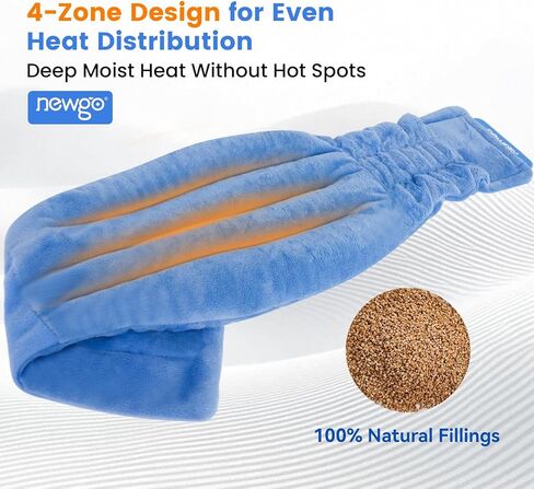 NEWGO Microwave Heating Pad for Knee Arthritis, 2PCS Heated Knee Wrap Warmers with Moist Heat for Joint Stiffness, Cold Weather, Osteoarthritis, Gifts for Men Women in Saudi Arabia