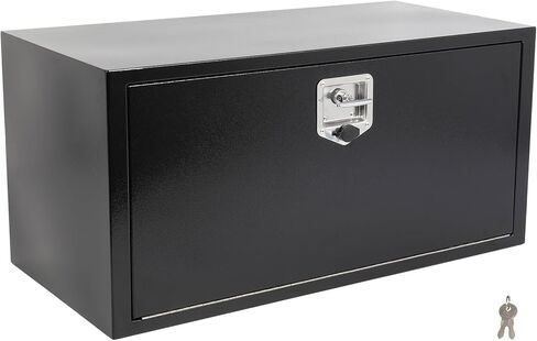 SCITOO 30inCH شاحنة الشاحنة الشاحنة الثقيلة مربع صندوق صندوق صندوق المقطوعة لسان لقطات الشاحنة RV TRAILER أسود مستطيل الشاحنة تخزين سرير مع مقبض جانبي ومفاتيح ومفاتيح in Kuwait
