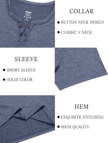 COOFANDY Men's Notch Neck T Shirts Short Sleeve Casual V Neck T-Shirt Classic Plain Shirts Soft Tee in Saudi Arabia