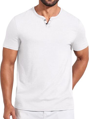 COOFANDY Men's Notch Neck T Shirts Short Sleeve Casual V Neck T-Shirt Classic Plain Shirts Soft Tee in Saudi Arabia