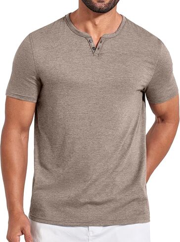 COOFANDY Men's Notch Neck T Shirts Short Sleeve Casual V Neck T-Shirt Classic Plain Shirts Soft Tee in Saudi Arabia