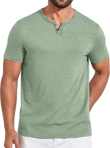COOFANDY Men's Notch Neck T Shirts Short Sleeve Casual V Neck T-Shirt Classic Plain Shirts Soft Tee in Saudi Arabia