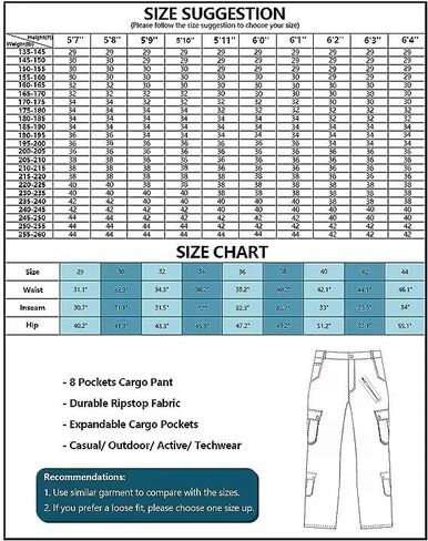 TRGPSG Men's Fleece Lined Hiking Pants, Winter Outdoor Cargo Pants, Work Ski Pants Casual Pants with 8 Pockets in Saudi Arabia