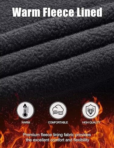 TRGPSG Men's Fleece Lined Hiking Pants, Winter Outdoor Cargo Pants, Work Ski Pants Casual Pants with 8 Pockets in Saudi Arabia