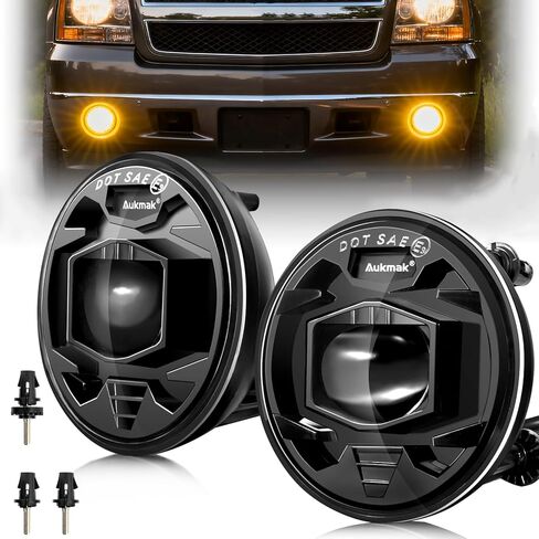 Upgraded LED Fog Lights Assembly for Suburban Tahoe 2007-2014, Avalanche 2007-2013, Camaro 2010-2013, Colorado 2015 2016, Silverado 2015, for GMC Acadia Yukon Replacement Lamp in Kuwait
