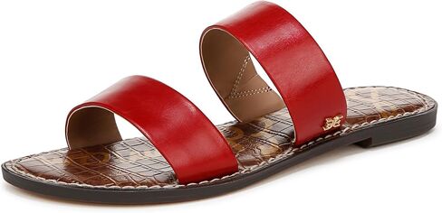 Sam Edelman Women's Gala Flat Sandal, Rich Cognac Leather, 8 Wide in Saudi Arabia