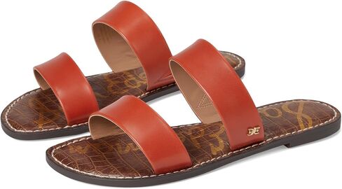 Sam Edelman Women's Gala Flat Sandal, Rich Cognac Leather, 8 Wide in Saudi Arabia