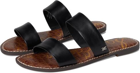 Sam Edelman Women's Gala Flat Sandal, Rich Cognac Leather, 8 Wide in Saudi Arabia