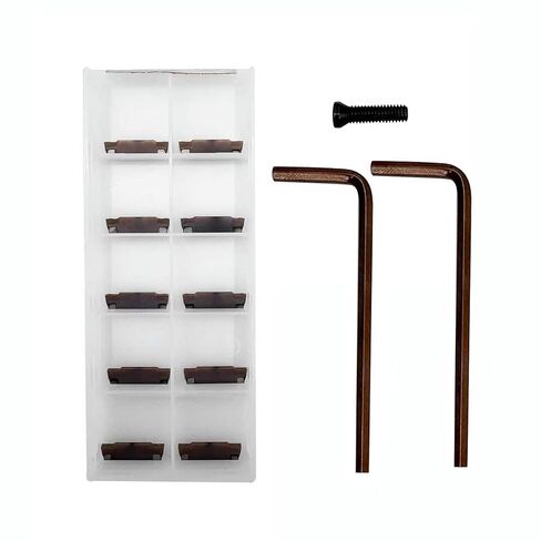 1pc 1/2In Shank MGEHR1212-2 High Quality Lathe Grooving Cut-Off Parting Tool Holder with 10pcs MGMN200 Indexable Grooving Inserts for Steel, Stainless Steel (MGEHR1212-2+ MGMN200) in Kuwait