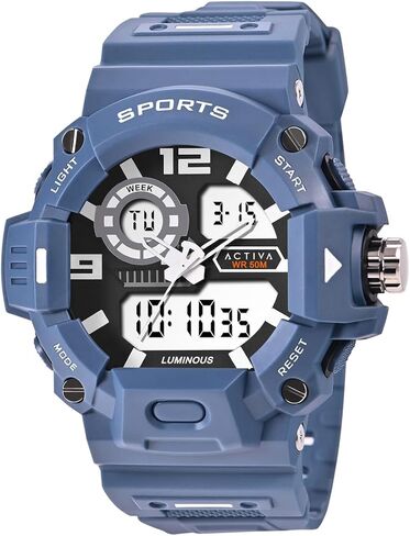 Shock Resistant Watch Blue Band with Grey dial in Saudi Arabia