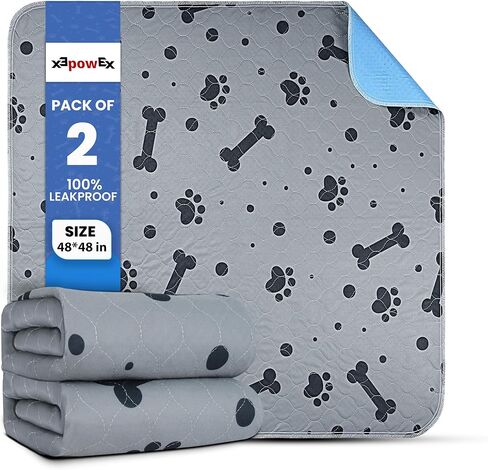 Washable Pee Pads for Dogs - 2 Pack Large 36"x41" Reusable Puppy Pads, Waterproof Potty Mats with High Absorbency & Anti-Slip Bottom for Pet Training in Kuwait