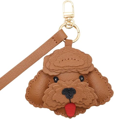 Handcrafted Leather Poodle Dog Bag Charm, French Goat Leather, Key Ring or Cord Options in Saudi Arabia