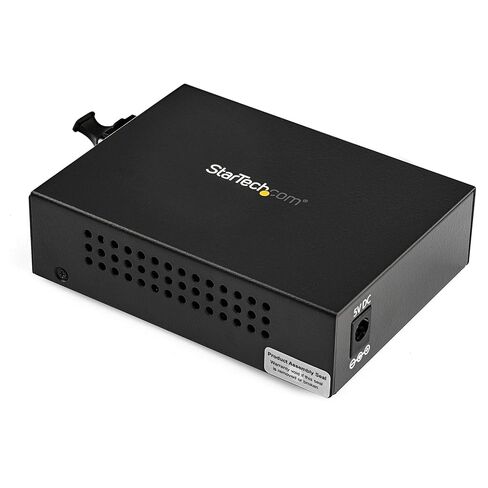 StarTech.com Multimode (MM) LC Fiber Media Converter with SFP - OAM Management - 802.3ah Compliant - Gigabit Ethernet - 550m - 850nm (ET91000LCOAM),Black in Saudi Arabia