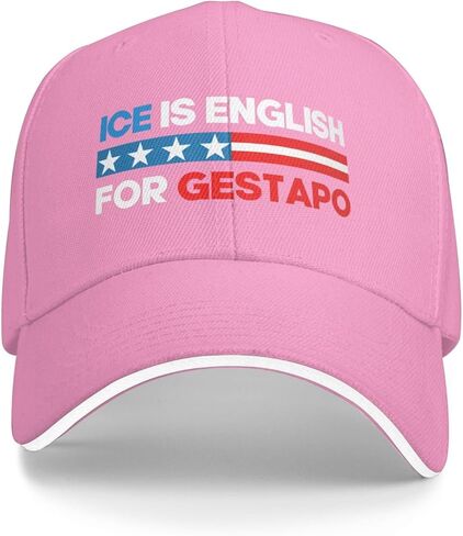 قبعة Gestapo Ice Hat Fuck Ice هي قبعة سائق الشاحنة Gestapo Hat للرجال والنساء باللون الأسود in Kuwait