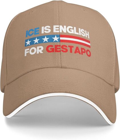 قبعة Gestapo Ice Hat Fuck Ice هي قبعة سائق الشاحنة Gestapo Hat للرجال والنساء باللون الأسود in Kuwait