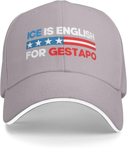 قبعة Gestapo Ice Hat Fuck Ice هي قبعة سائق الشاحنة Gestapo Hat للرجال والنساء باللون الأسود in Kuwait