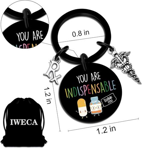 Iweca Pharmacy Technician Gifts For Women Physician Assistant Pharmacist Doctor Gifts For Men Funny Nurse Appreciation gifts Keychain For Christmas Pharmacy Gift Idea For Nurse Week in Saudi Arabia