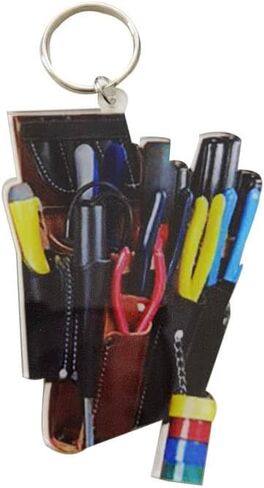 ZhangyiHot 1Pc Multicolour Unique Acrylic Keychain with Electrician Tool Charm Practical Electrician Tool Keychain Bag Pendant Keyrings Charm Women's Keyrings Accessories in Saudi Arabia