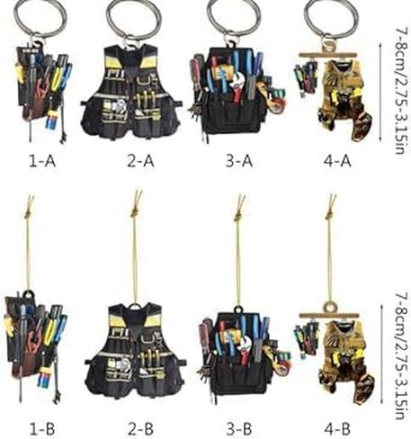 ZhangyiHot 1Pc Multicolour Unique Acrylic Keychain with Electrician Tool Charm Practical Electrician Tool Keychain Bag Pendant Keyrings Charm Women's Keyrings Accessories in Saudi Arabia