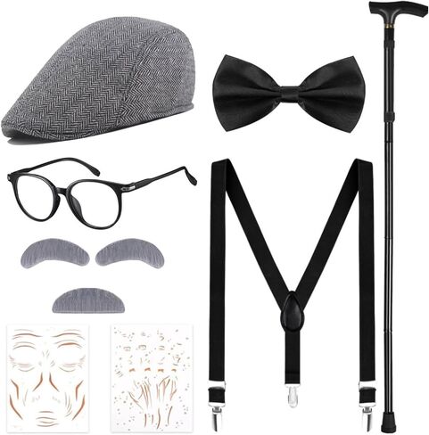 زي الرجل العجوز من JcHrmers للأولاد، مجموعة أزياء 100 يوم للمدرسة للأطفال في يوم 100 من المدرسة للجد in Kuwait