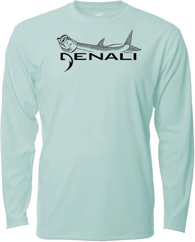 تي شيرت Denali للرجال Tarpon Logo Tournament Teaser UPF 50+ بأكمام طويلة، حماية من الأشعة فوق البنفسجية، قميص صياد سريع الجفاف in Kuwait