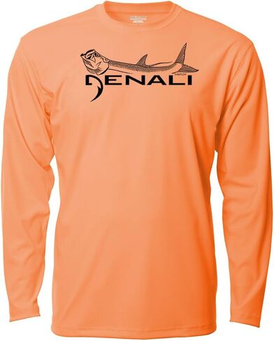 تي شيرت Denali للرجال Tarpon Logo Tournament Teaser UPF 50+ بأكمام طويلة، حماية من الأشعة فوق البنفسجية، قميص صياد سريع الجفاف in Kuwait