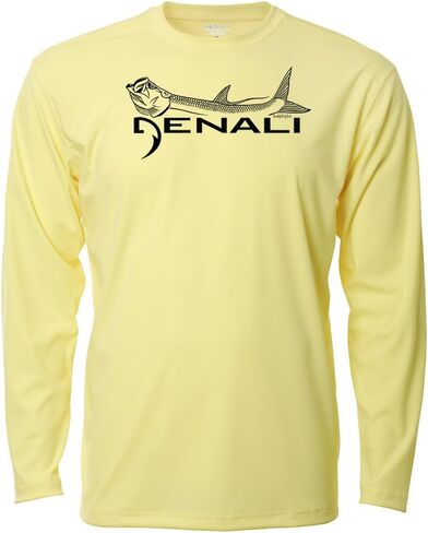 تي شيرت Denali للرجال Tarpon Logo Tournament Teaser UPF 50+ بأكمام طويلة، حماية من الأشعة فوق البنفسجية، قميص صياد سريع الجفاف in Kuwait