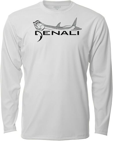 تي شيرت Denali للرجال Tarpon Logo Tournament Teaser UPF 50+ بأكمام طويلة، حماية من الأشعة فوق البنفسجية، قميص صياد سريع الجفاف in Kuwait