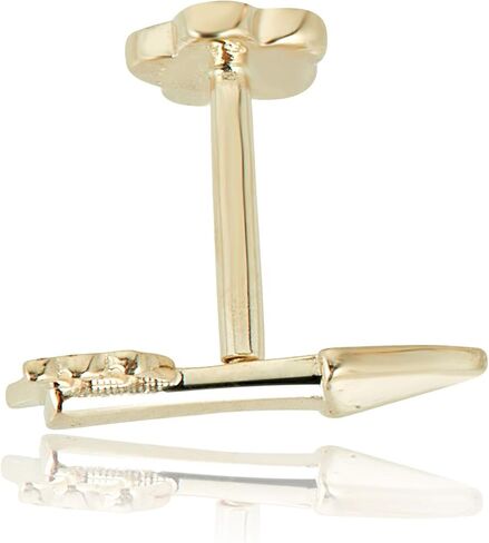 AVORA 14K Gold Arrow Cartilage Piercing Flat Back Earring Body Jewelry (18 Gauge) in Saudi Arabia