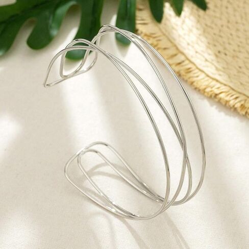 Zurlcdye Silver Layered Necklace for Women Dainty Choker Necklace Stack Minimalist Jewelry Birthday Gifts for Her in Saudi Arabia