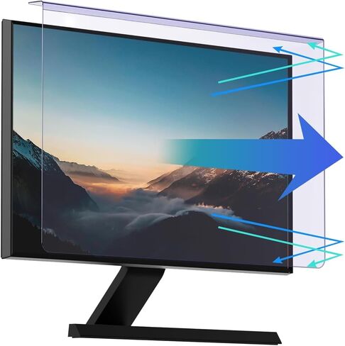 Anti Blue Light Screen Protector for 23, 23.6, 23.8 and 24 Inches Computer Monitor Hanging Type Blue Light Blocking Filter Anti Scratch Eye Protection Shield for Desktop Computer(BL HT 24 Inches) in Kuwait