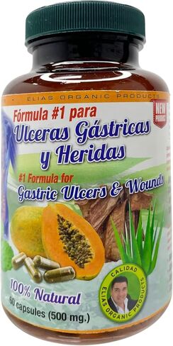 Elias Organic Cuachalalate Ulceras, Gastricas y Heridas 500 mg 60 Capsules in Saudi Arabia