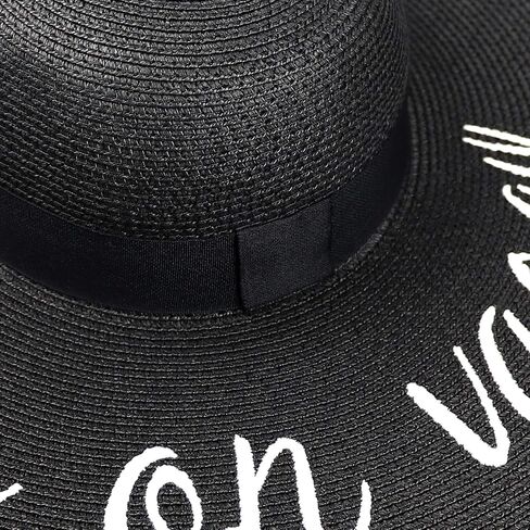 DRESHOW Beach Hats for Women Big Straw Wide Brim Summer Hat Floppy Foldable Roll up Cap Sun Hat UPF 50+ in Saudi Arabia