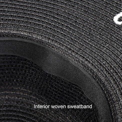DRESHOW Beach Hats for Women Big Straw Wide Brim Summer Hat Floppy Foldable Roll up Cap Sun Hat UPF 50+ in Saudi Arabia