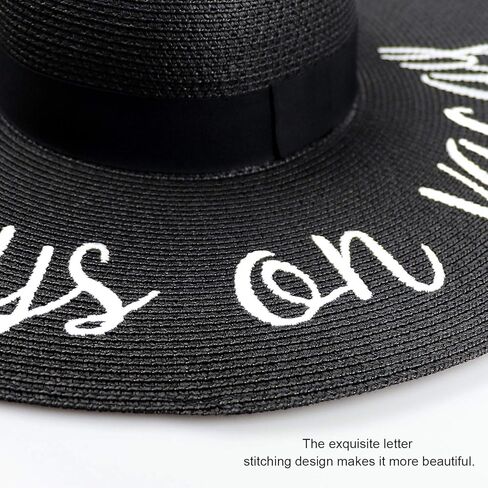 DRESHOW Beach Hats for Women Big Straw Wide Brim Summer Hat Floppy Foldable Roll up Cap Sun Hat UPF 50+ in Saudi Arabia
