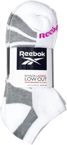 Reebok Ladies Cushion Low Cut Socks (8 Pack) (White) in Saudi Arabia
