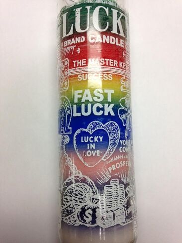 Fast Luck Candle - Silkscreen 7 color In Glass in Saudi Arabia
