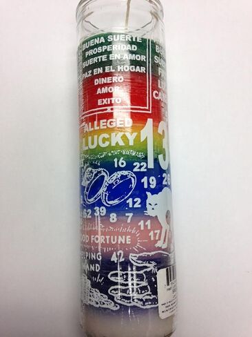 Fast Luck Candle - Silkscreen 7 color In Glass in Saudi Arabia